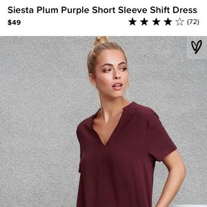 Lulus Siesta Plum Purple Short Sleeve Shift Dress